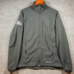 Marmot Tempo M3 Jacket Men's M Black Water Repellant Full Zip Drawstring Waist